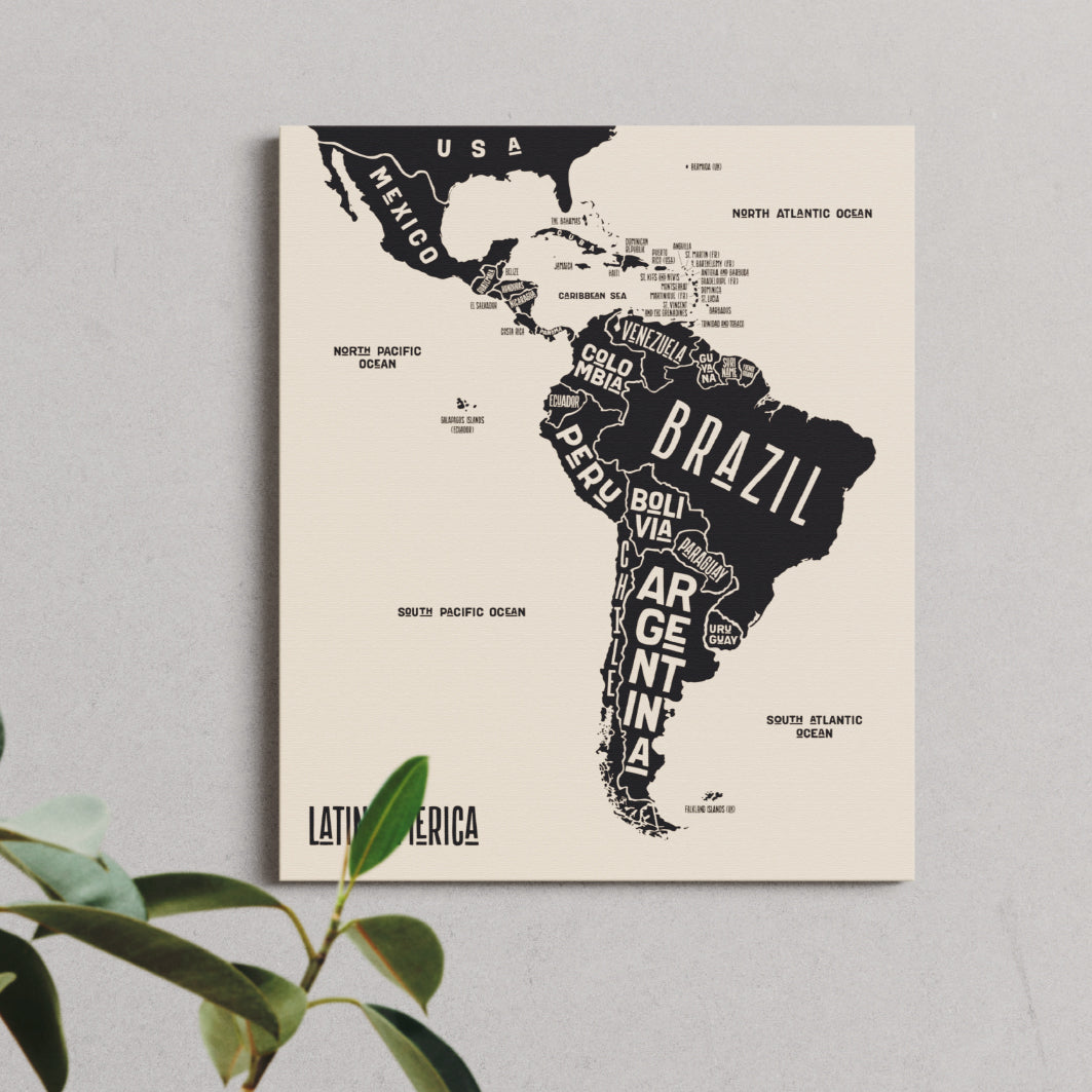Canvas Mapa Latinoamerica AS PRINT STUDIO