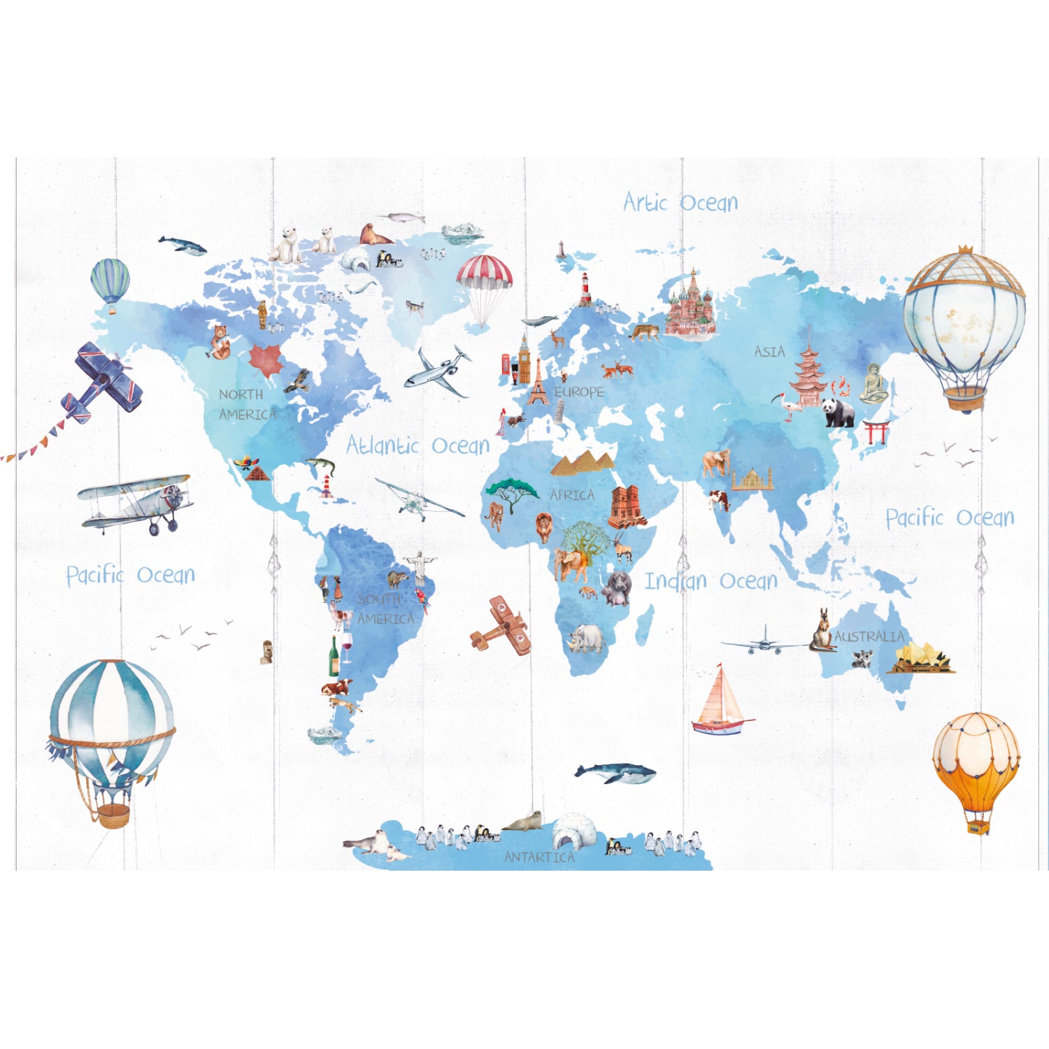 Mapa Mundi Globos