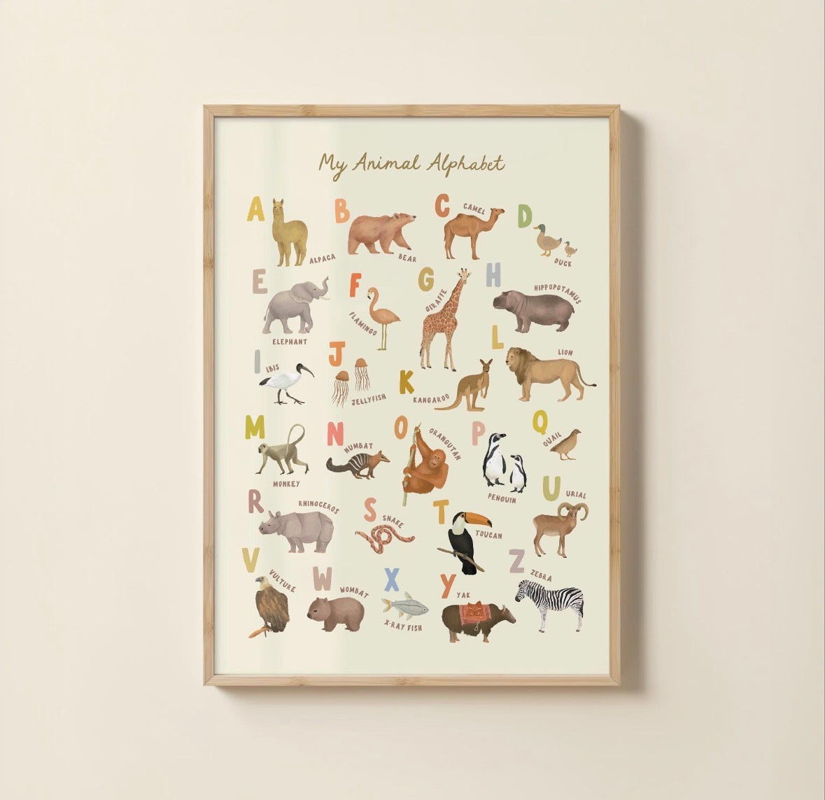 ABC_Animales_ingles| AS Print Studio 