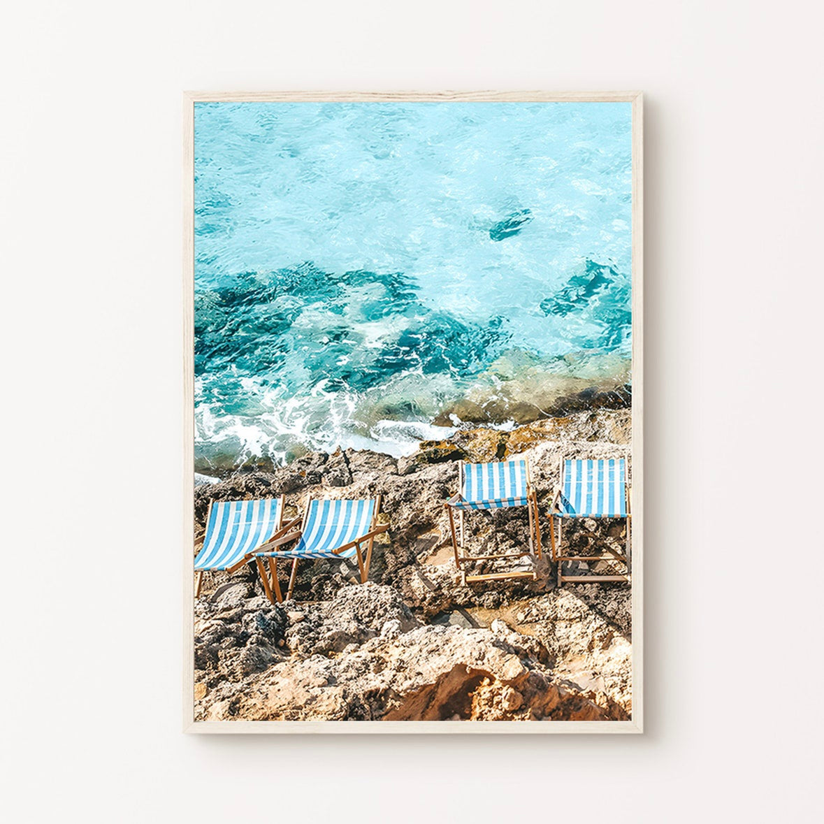 Lámina Decorativa Mar y Reposeras | AS Print Studio