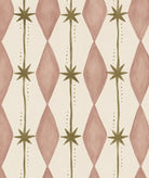 Pattern, Papel mural geométrico Aurora Rose de AS Print Studio en tonos rosa empolvado y oliva, diseño acuarelado moderno para dormitorios y espacios interiores.
