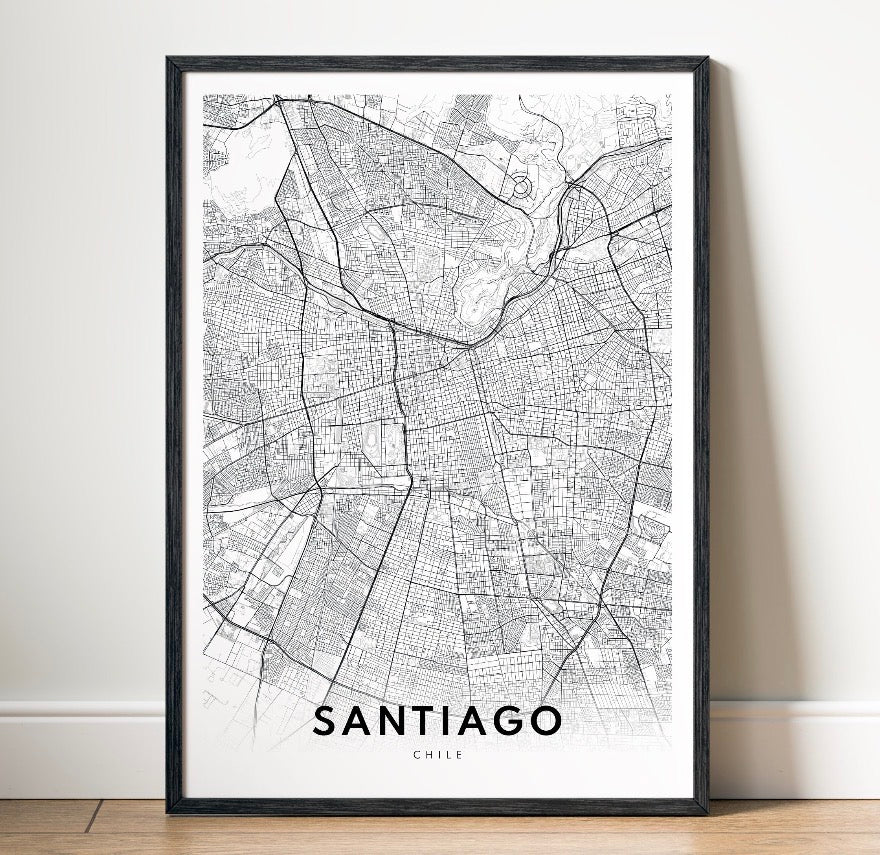 LaminaImpresaMapaSantiago| AS print Studio 